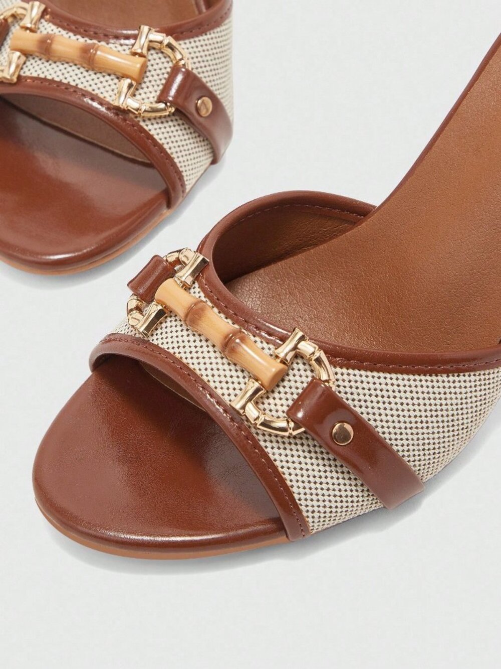 Brown Women's Elegant High Heel Sandals - Picture 5 of 5